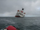 Die MV Ivory Tirupati in Schieflage