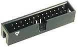 Wannenstecker 26-polig, gerade, mit Versteckschutz (Keyhole) und V-Mark zur Kennzeichnung von Pin 1