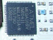 Atmel ATmega169 in einem 64-pin MLF-Gehäuse