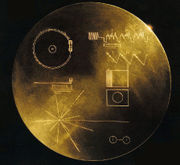 Golden Record Cover mit interstellarer Gebrauchsanleitung