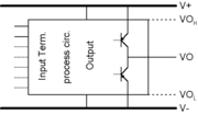 Schematisches Innenleben eines digitalen ICs