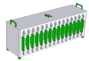 Multi-Ladestation zum Aufladen der XO-Laptops in der Schule.