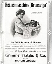 Brunsviga Rechenmaschine, Werbung 1905