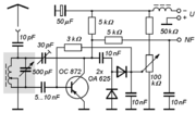 Schaltung eines Reflexaudions mit einem Transistor 