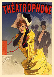 Théâtrophone, Werbeplakat von Jules Chéret von 1896