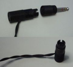 Würfelstecker („Familienstecker“) mit Adapter auf 6,35 mm Klinke