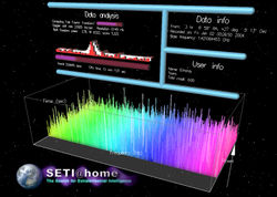 Der Bildschirmschoner des neuen SETI@home-Klienten mit BOINC